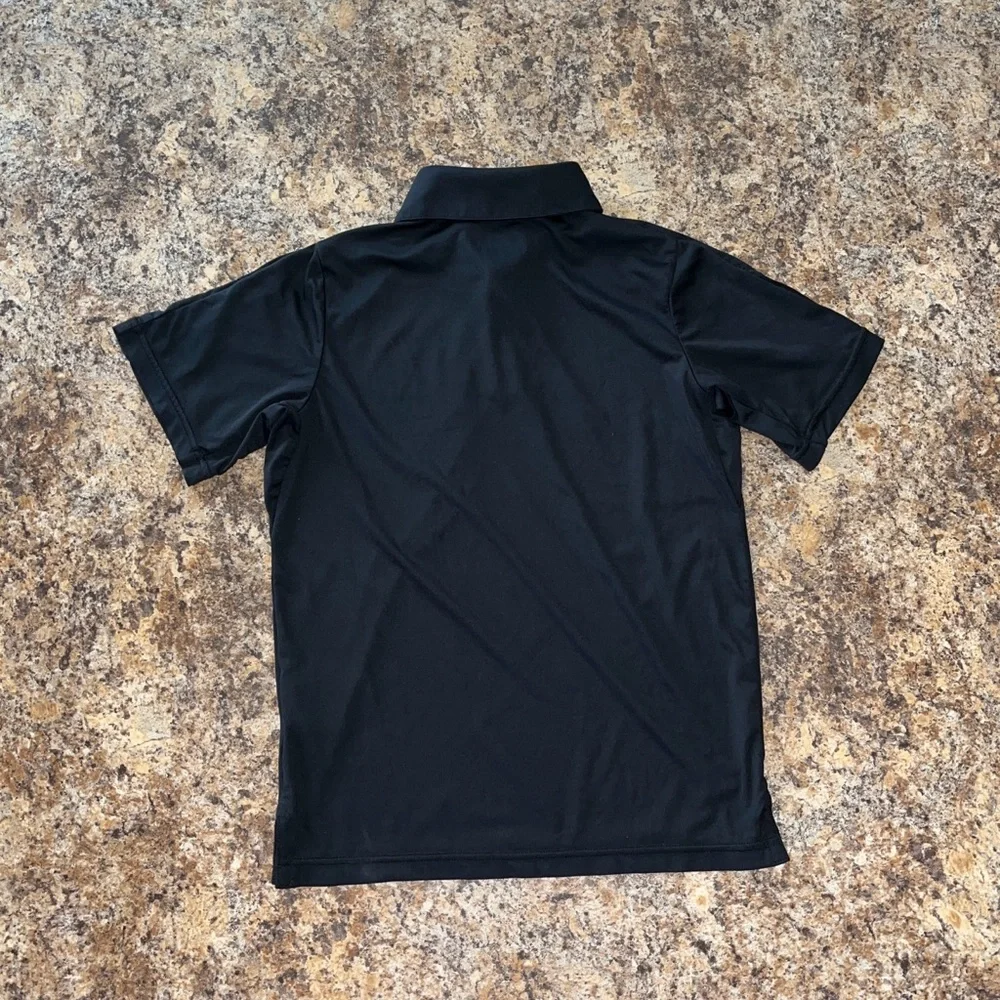 Nike Dri-Fit Boys Team Tennis Polo Black Sz S Golf Preppy Athletic Shirt NWOT